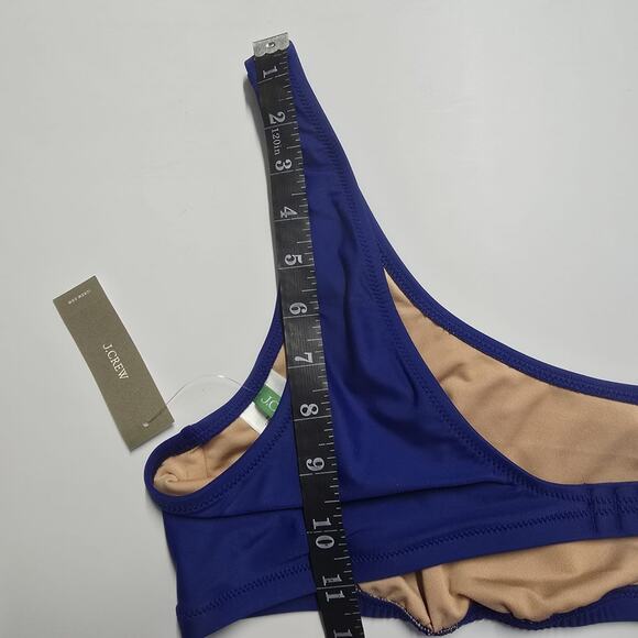 J Crew Heritage Scoop Neck Bikini‎ Top Size 2X Blue BX611 - Picture 6 of 7